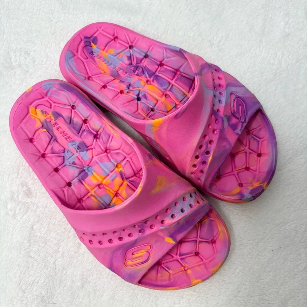 Skecher  Multicolor Hogan-Color Splashed  Slide Sandal Girl Size‎ 13